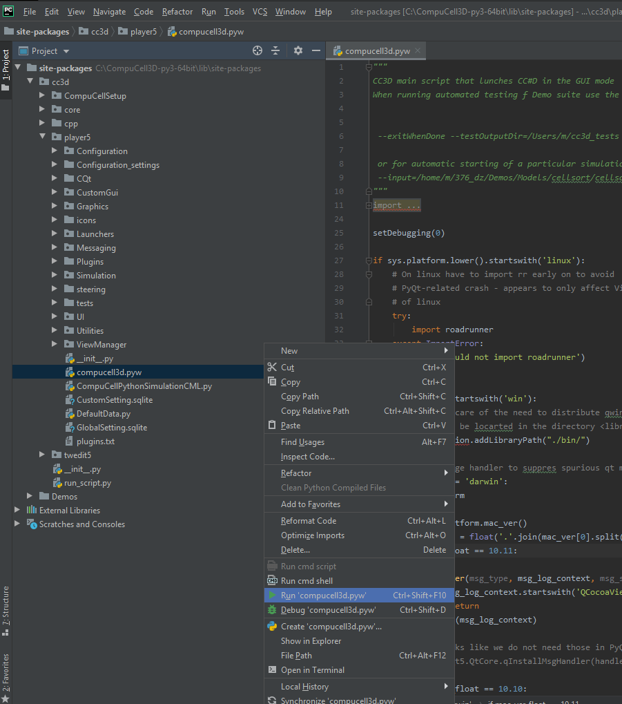 Copying ``Demos`` folder to ``site-packages``