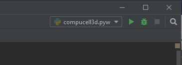 Running cc3d using ``Run`` button