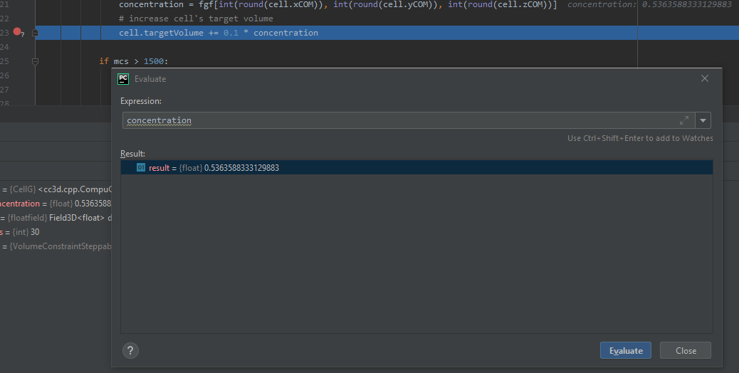 Conditional stop